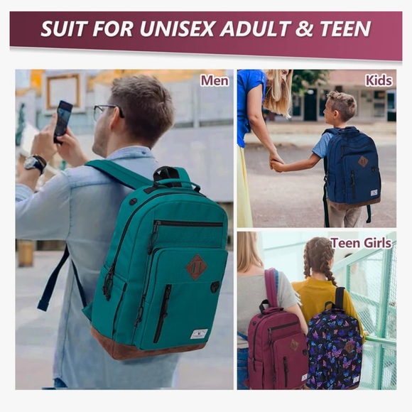 NWOT VX VONXURY Lightweight Water Resistant Travel Backpack w/Multiple Pockets - Picture 6 of 10